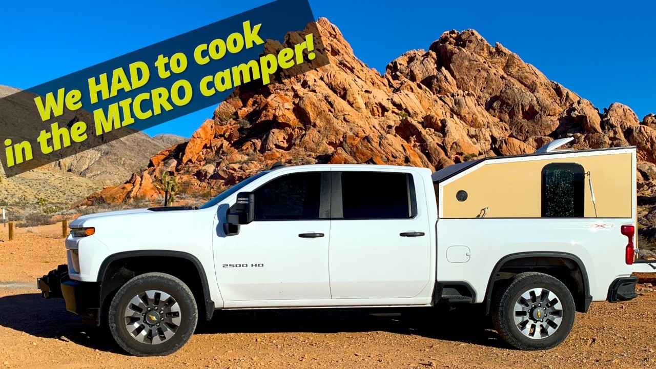 DIY Truck Bed Camper: Survival on a Windy Night (Cooking & Camping)