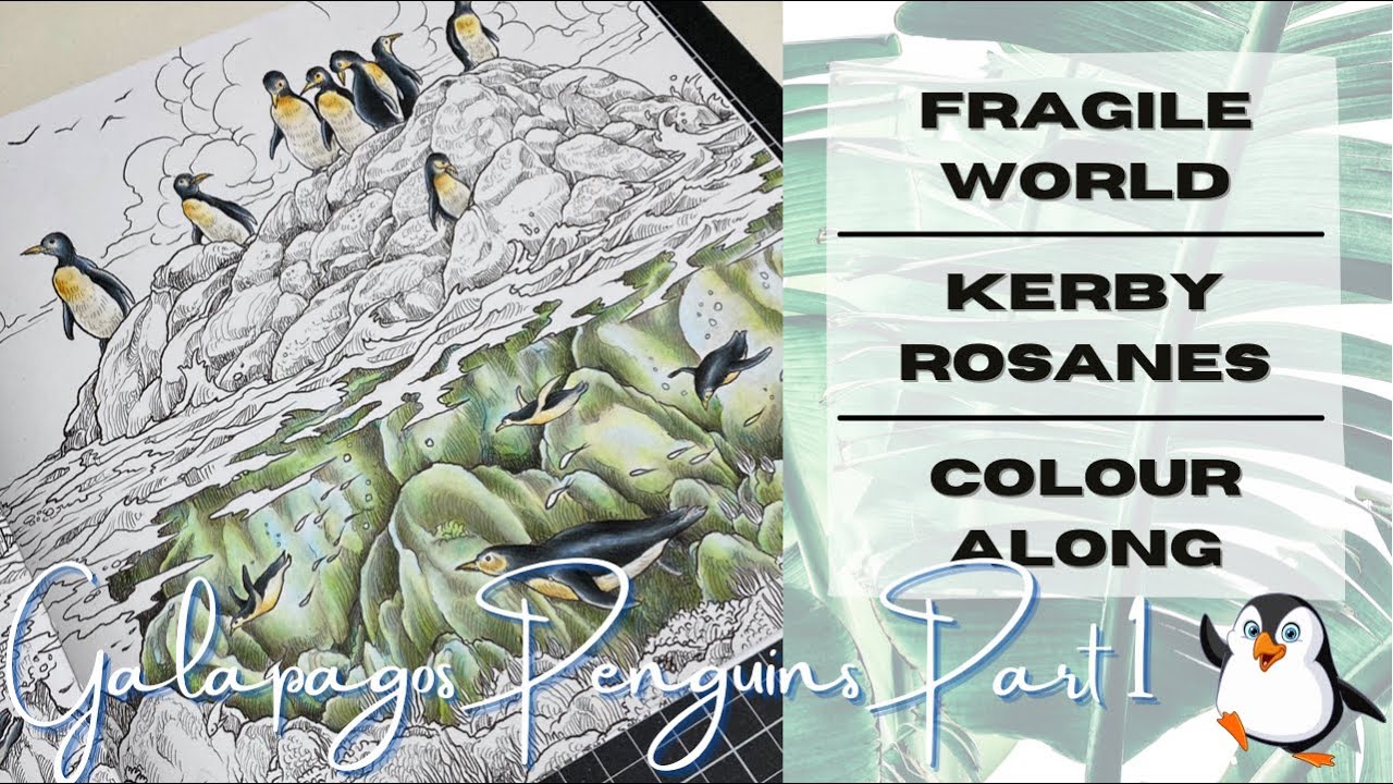 FRAGILE WORLD by Kerby Rosanes | Galapagos Penguins | Colour Along Part 1