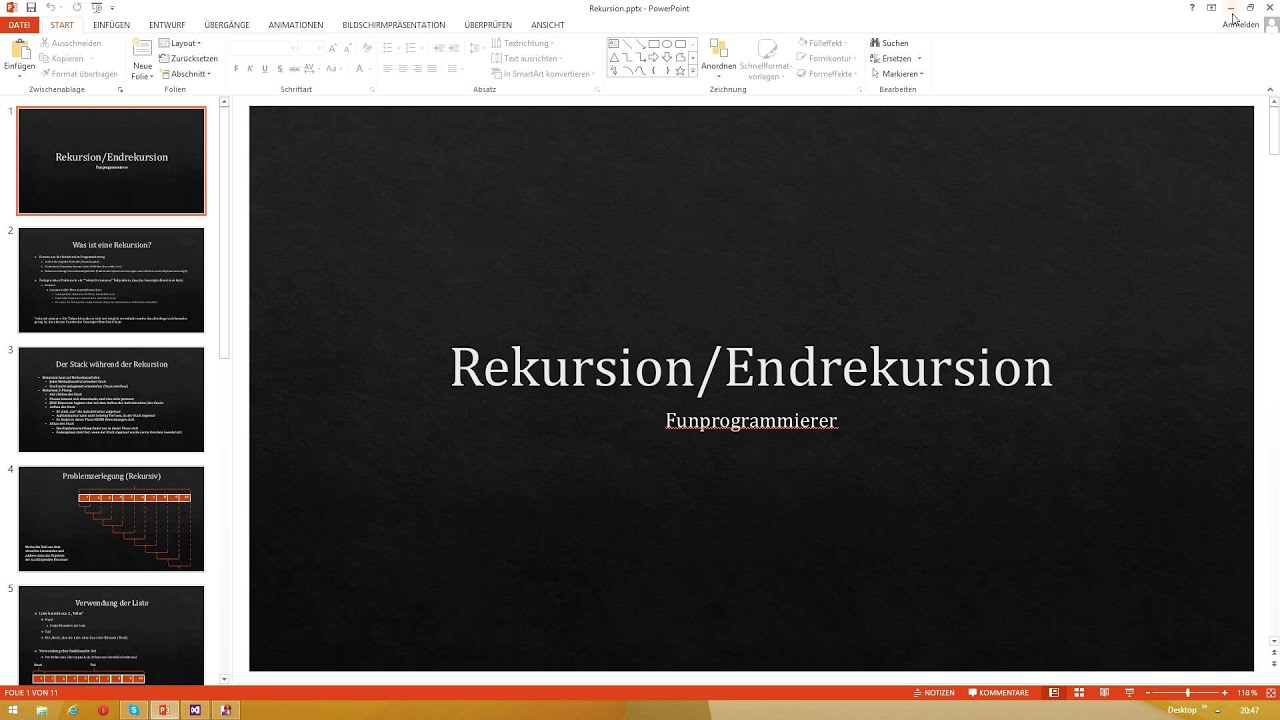 Tutorial Endrekursion