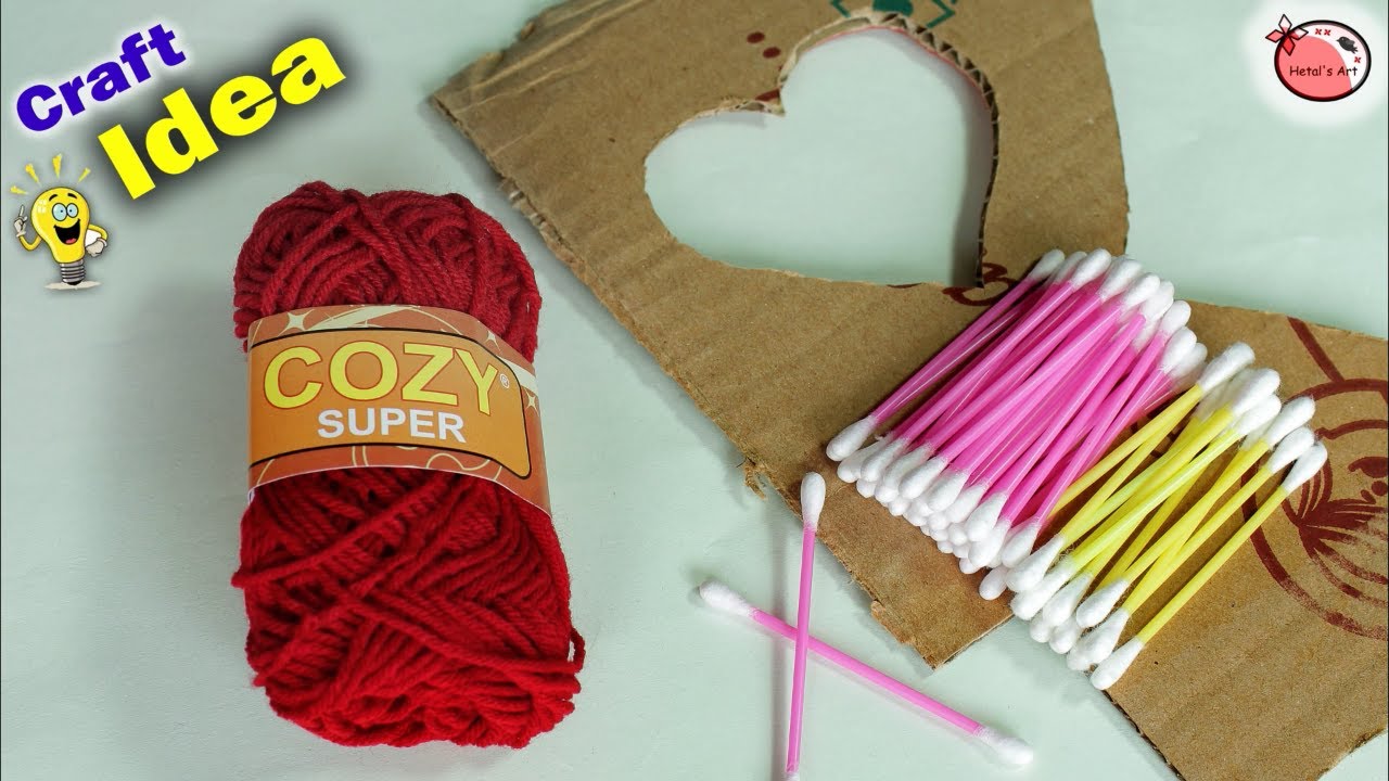 Genius Craft Idea || Heart Shaped Wall Hanging Making At Home | DIY Room Decor 2018 | Handmade Craft