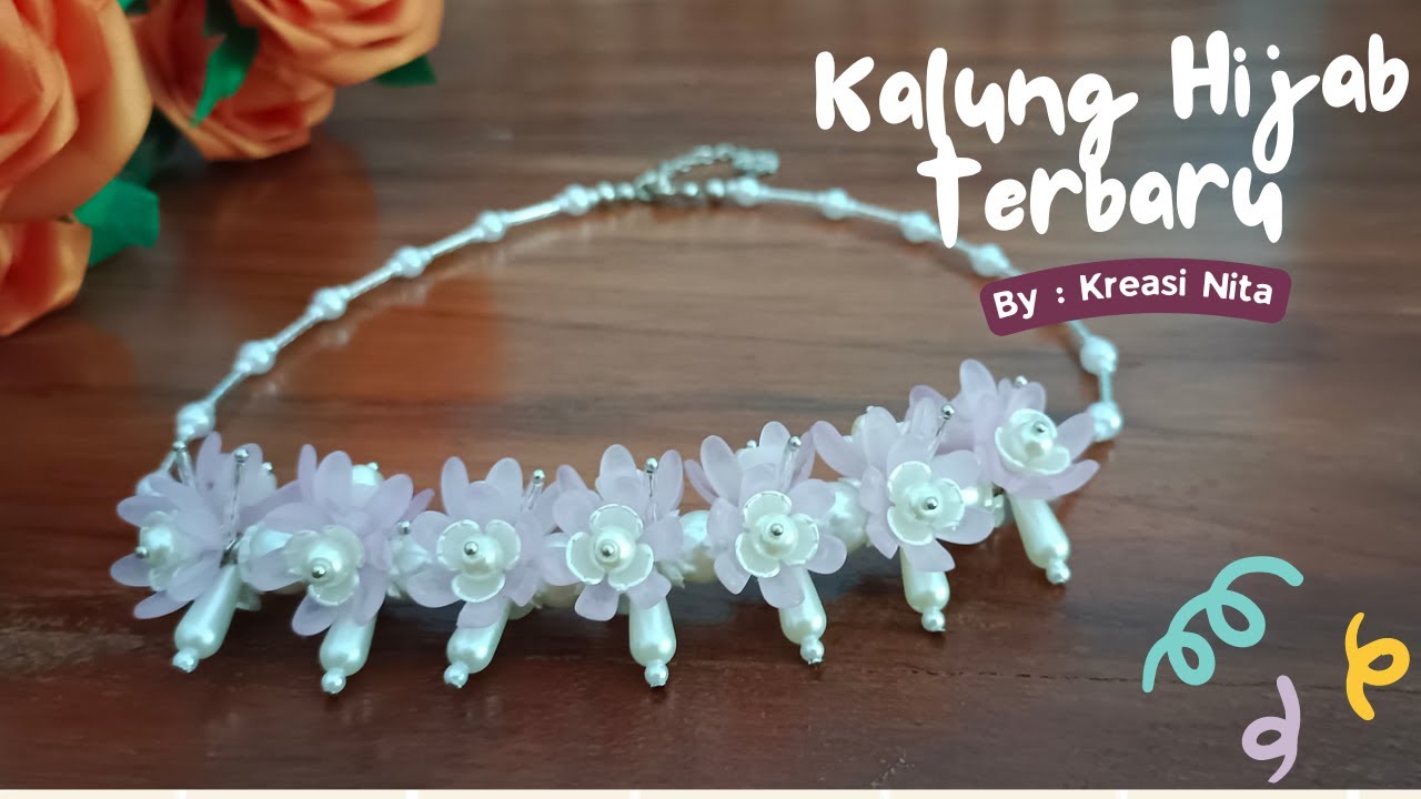 DIY / Kalung Hijab Terbaru / Hijab Necklace Tutorial / Cara Membuat Kalung Hijab #kalunghijab