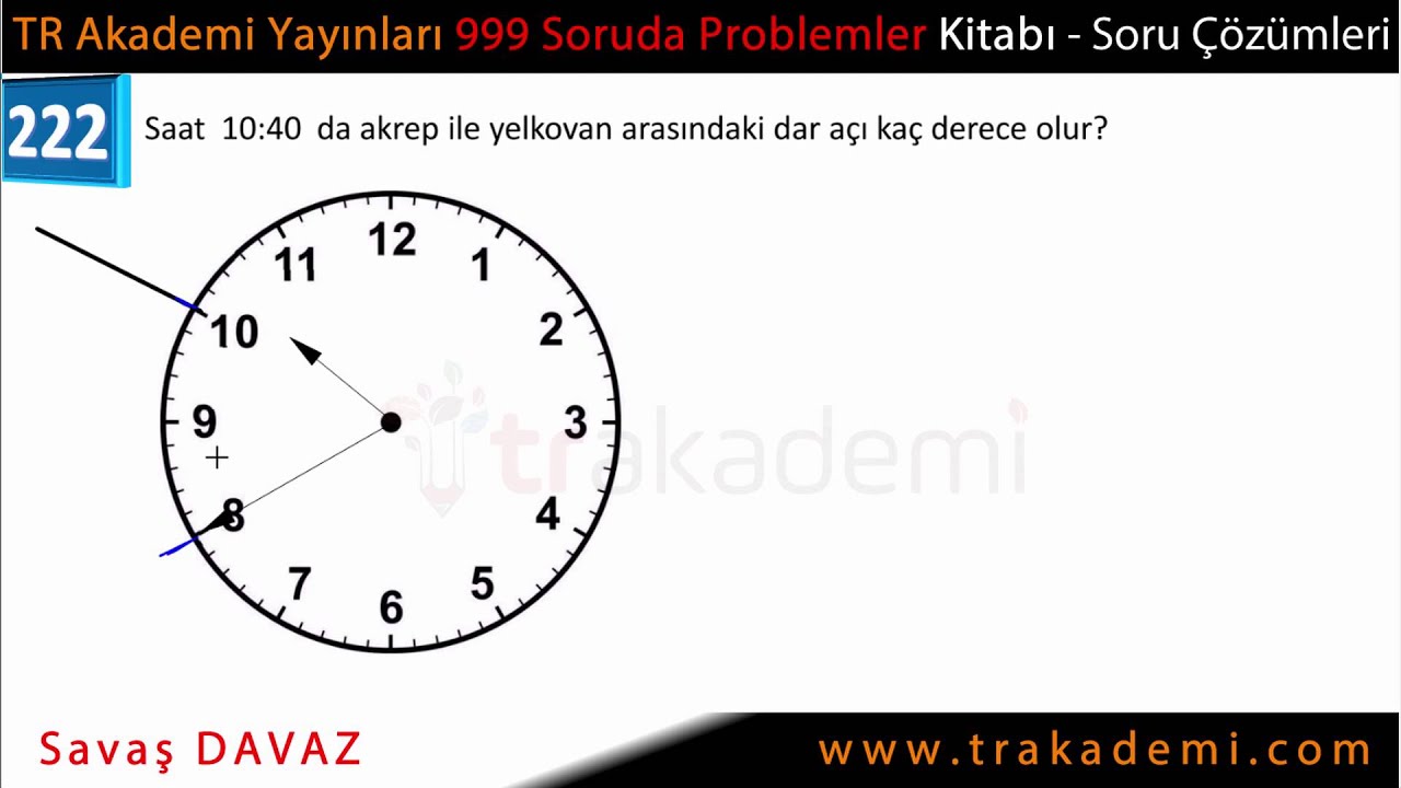 Akrep ile Yelkovan Arasındaki Açı Formülü ve Formülsüz Çözümü