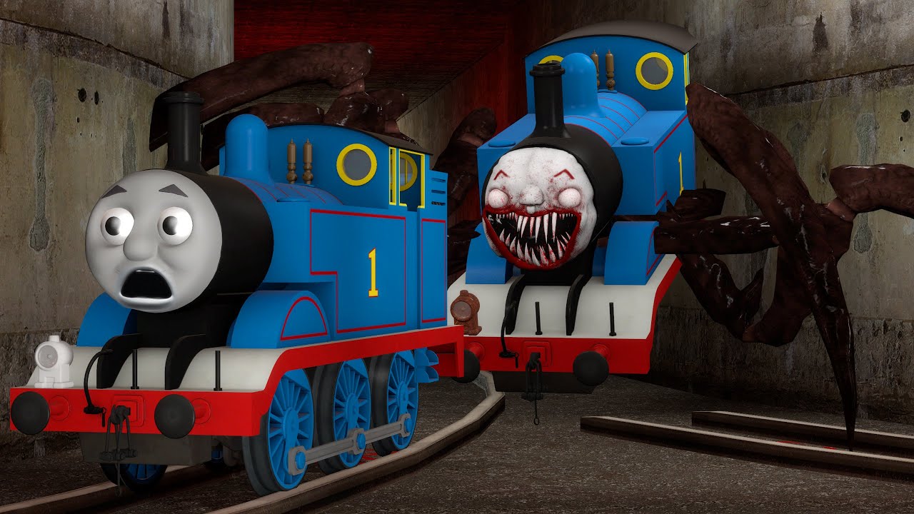 Building a Thomas Train Chased By CURSED THOMAS GIANT HORROR APOCALYPSE ATTACK in Garry's Mod