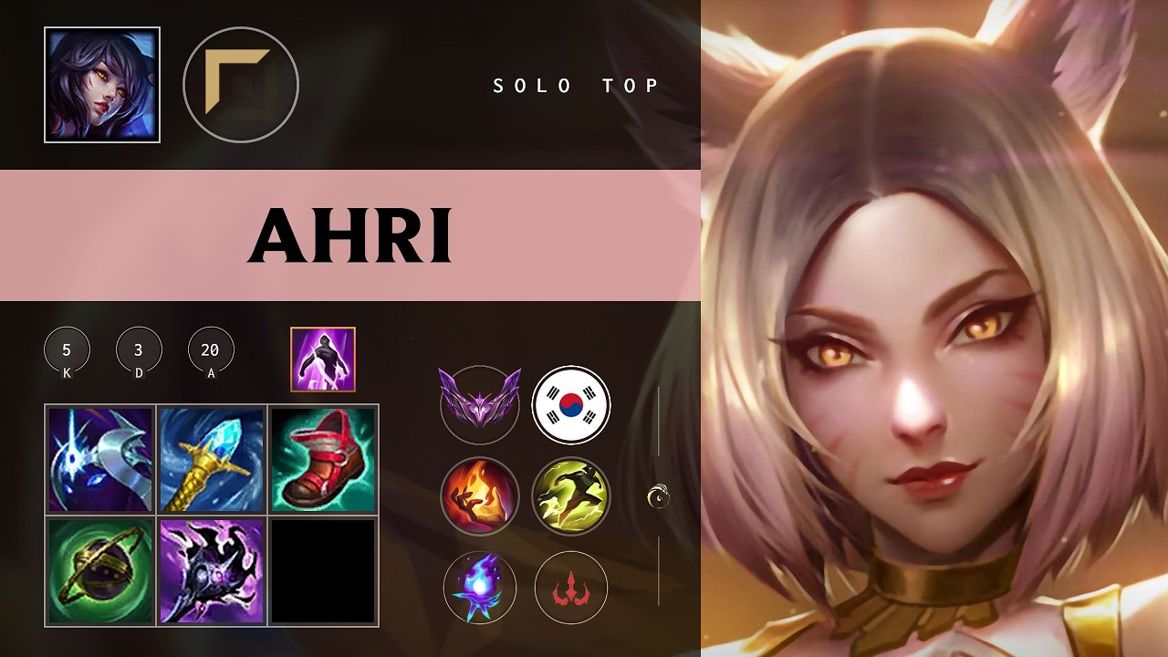 Ahri Top vs Ambessa - KR Master Patch 26.10