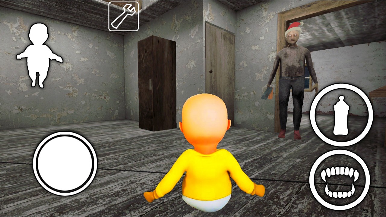 Playing As BABY Frome The BABY IN YELLOW in Granny Chapter 1 Only GRANDPA on Hard Mode