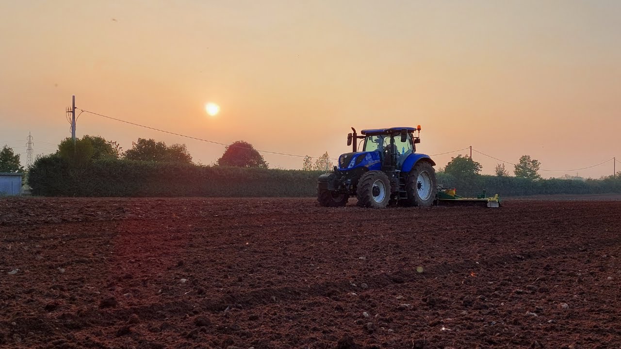 [4K] Erpicatura con Newholland T7.195S e Erpice Moreni 6 mt