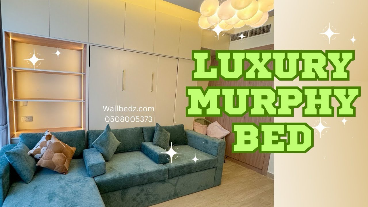 Luxury Murphy Wall Bed with Comfortable Sofa & Cupboard | Cushion Made Furniture In Dubai