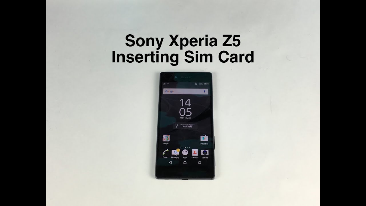 How to insert Sim Card Into Sony Xperia Z5