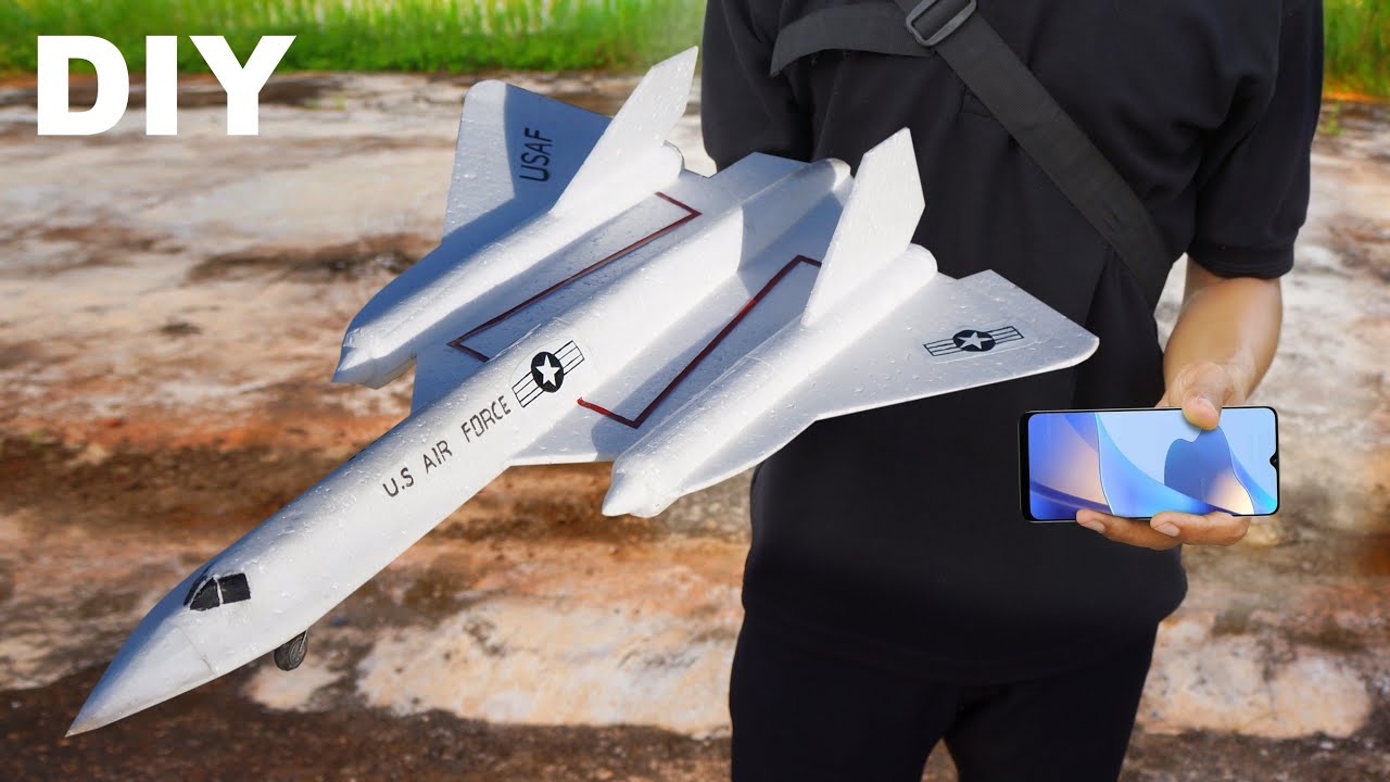 SR 71 Blackbird white version, How to make simple RC Plane | Build and fly