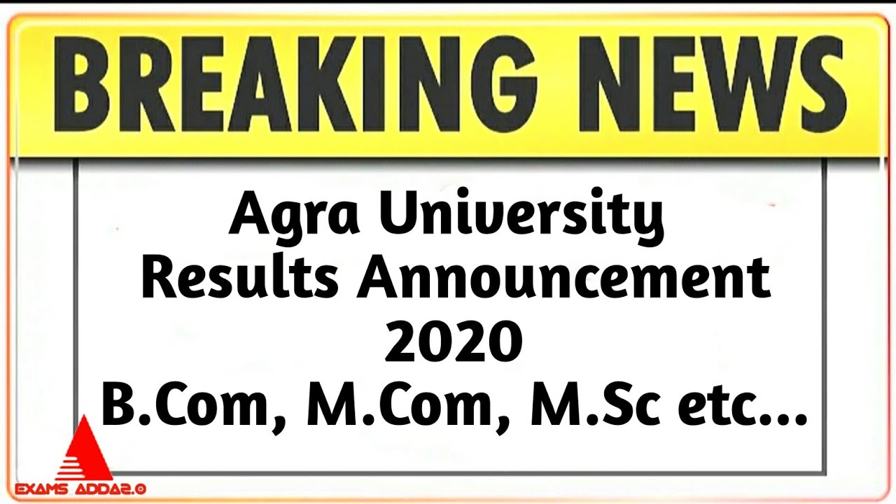 Dbrau/Agra University Results B.Com, M.Com, M.Sc 2020 || Agra University Result 2020 || Examsadda2.0