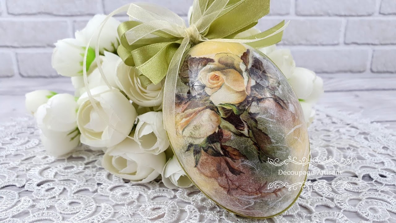 Jajko akrylowe z Różą dla początkujących #decoupage #cadence #itdcollection  # DIY tutorial...
