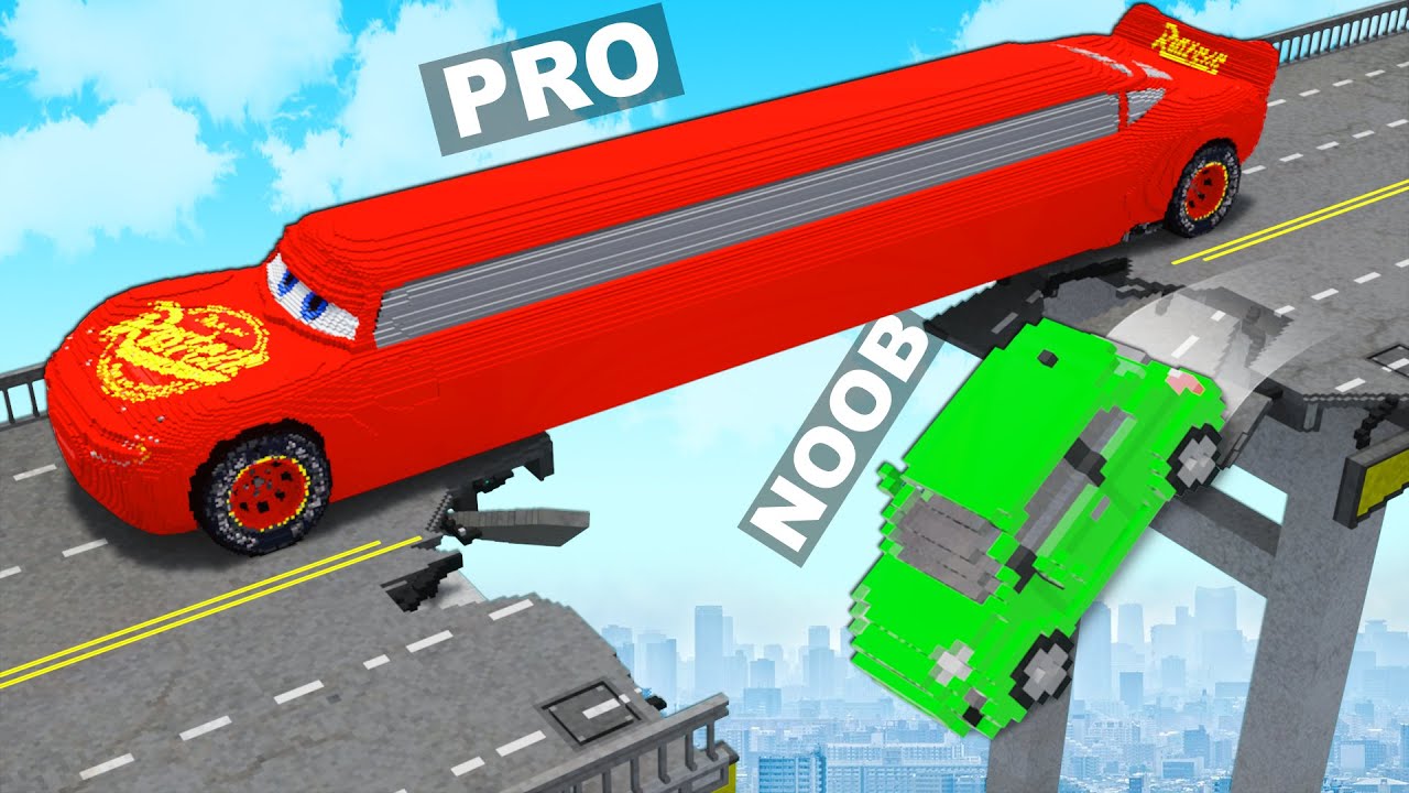 LONG CARS vs UNFINISHED BRIDGE in Teardown