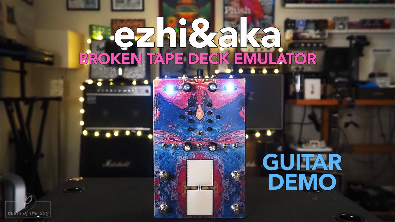 ezhi&aka // Double Tape T Broken Tape Deck Emulator (Stereo Guitar Demo)