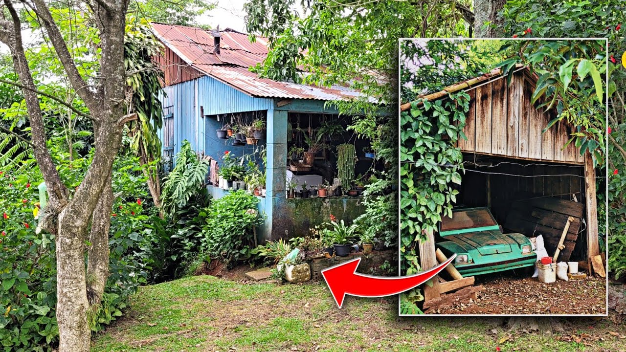 NESTA GARAGEM SIMPLES TEM UMA M&Aacute;QUINA ABANDONADA!