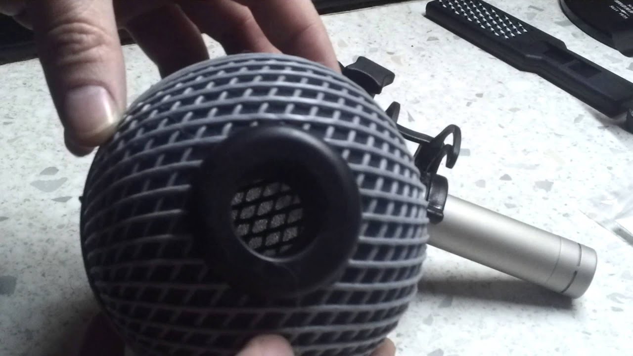 Neumann KM 185 & Rycota INV 6 Shockmount + Baby Ball & Windjammer Set Up