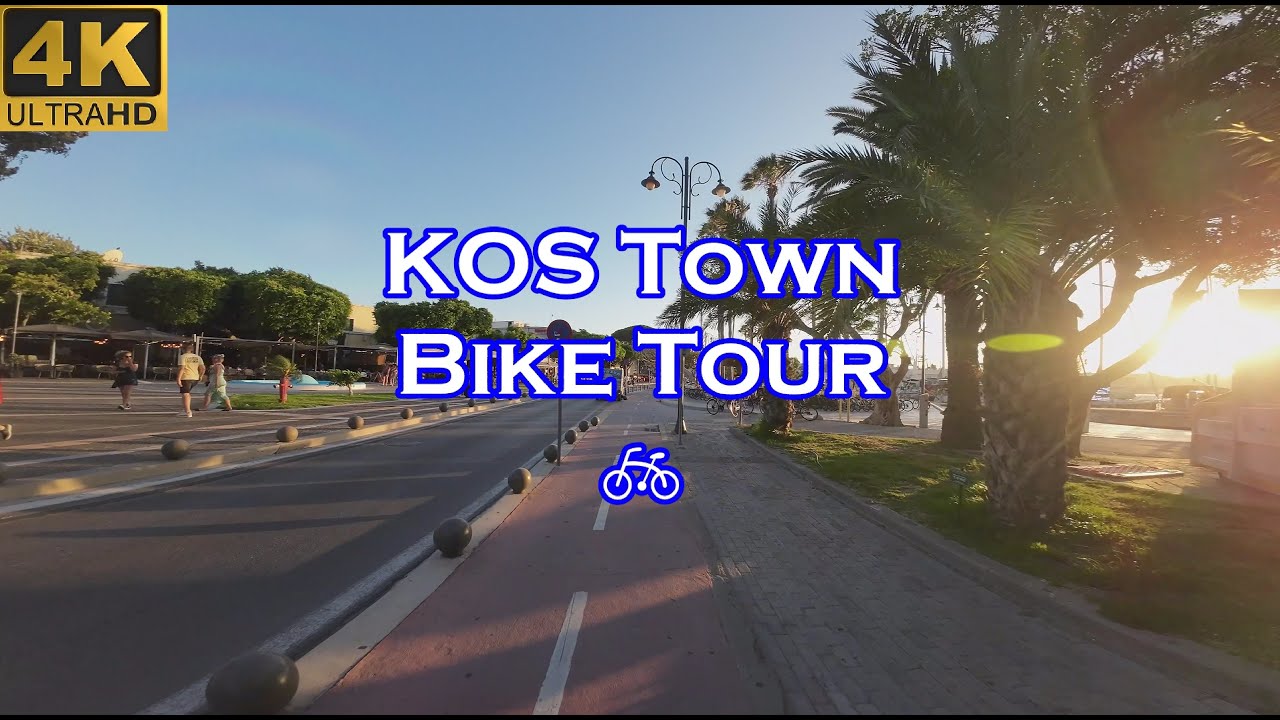 Kos | Exploring Kos Town by bike | 4K