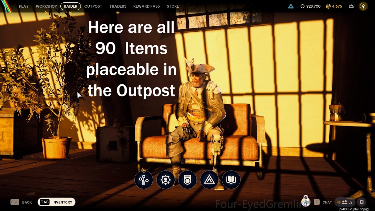 Arc Raiders Here is a showcase of all 90 different Items you can place in your Outpost
