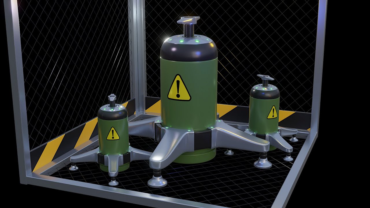 BLENDER 2.8: Modeling a SciFi Gas Cylinder And Stand (Part 2)