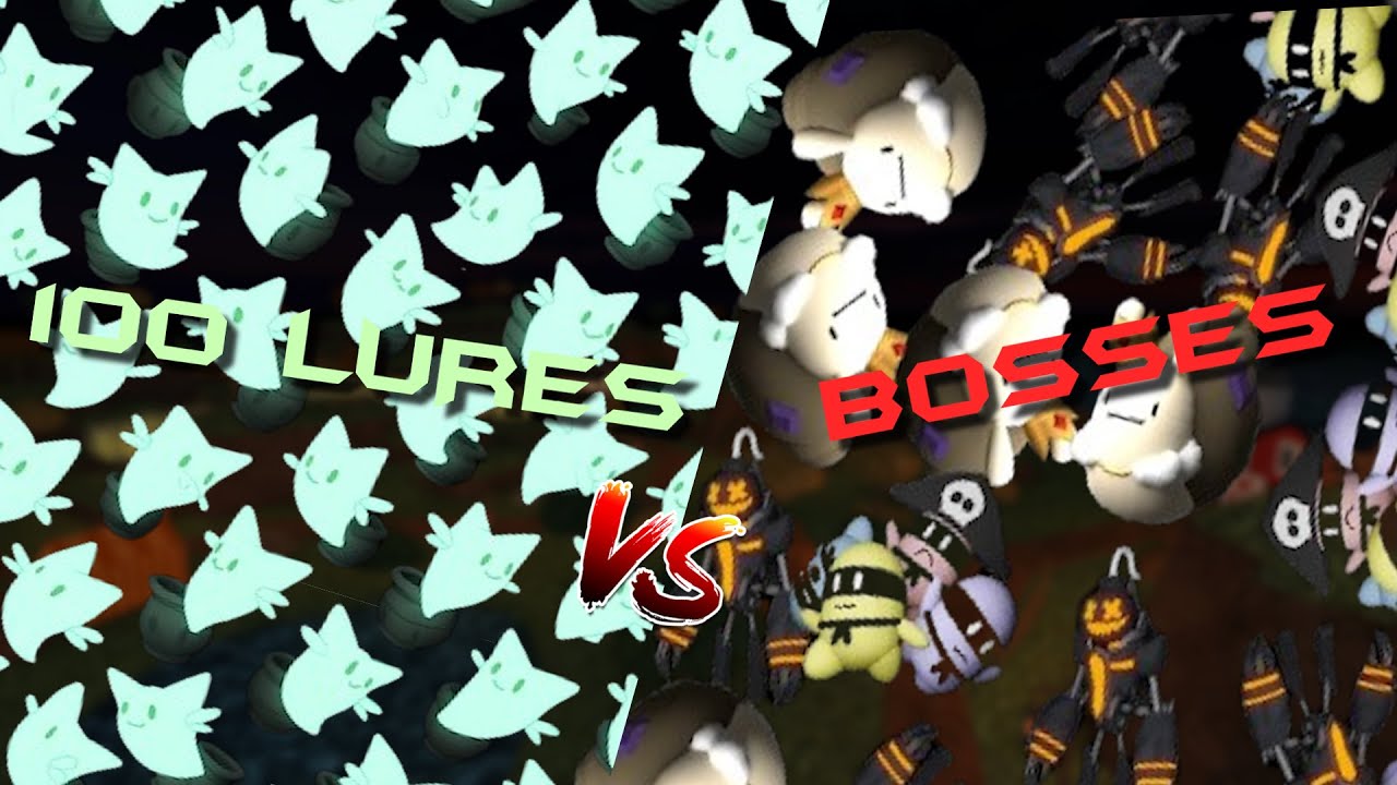 100 LURES VS BOSSES! | Roblox Tower Heroes