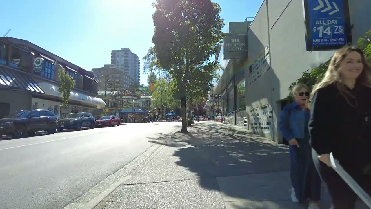 Vancouver - Walk from Lost Lagoon to Wall Centre in Downtown.