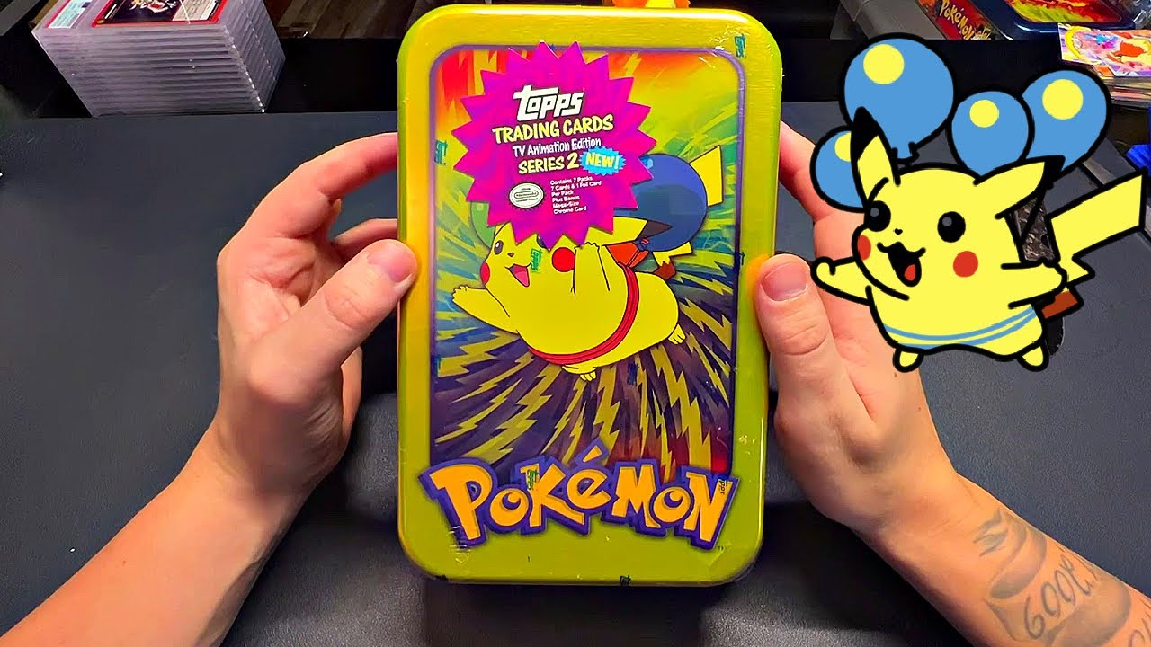 Opening a 20 Year Old Pokemon Topps Flying Pikachu Tin!
