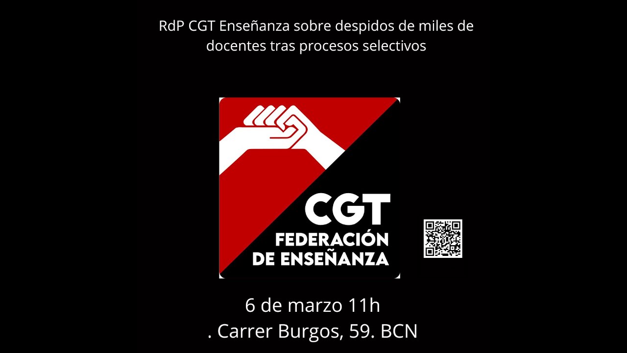 Rueda de prensa de Federación de Enseñanza sobre despidos de docentes en abuso de temporalidad.