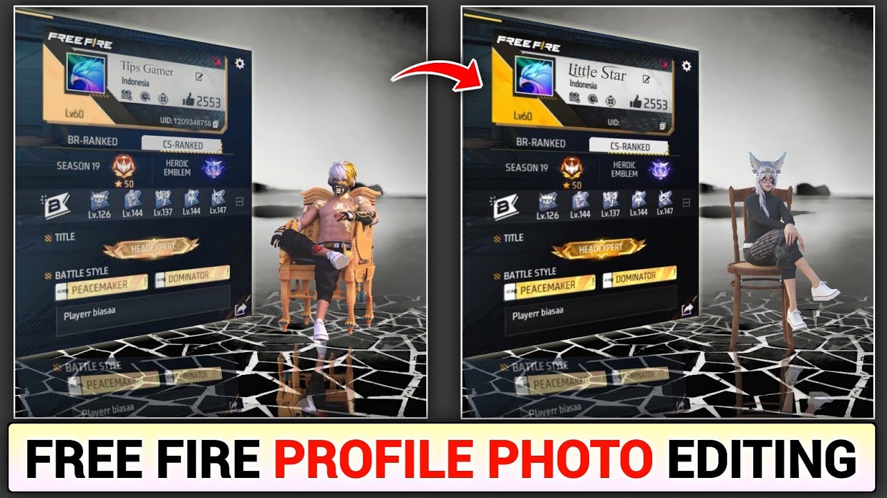 Free Fire Profile Photo Editing | Free Fire 3D Profile Photo Editing