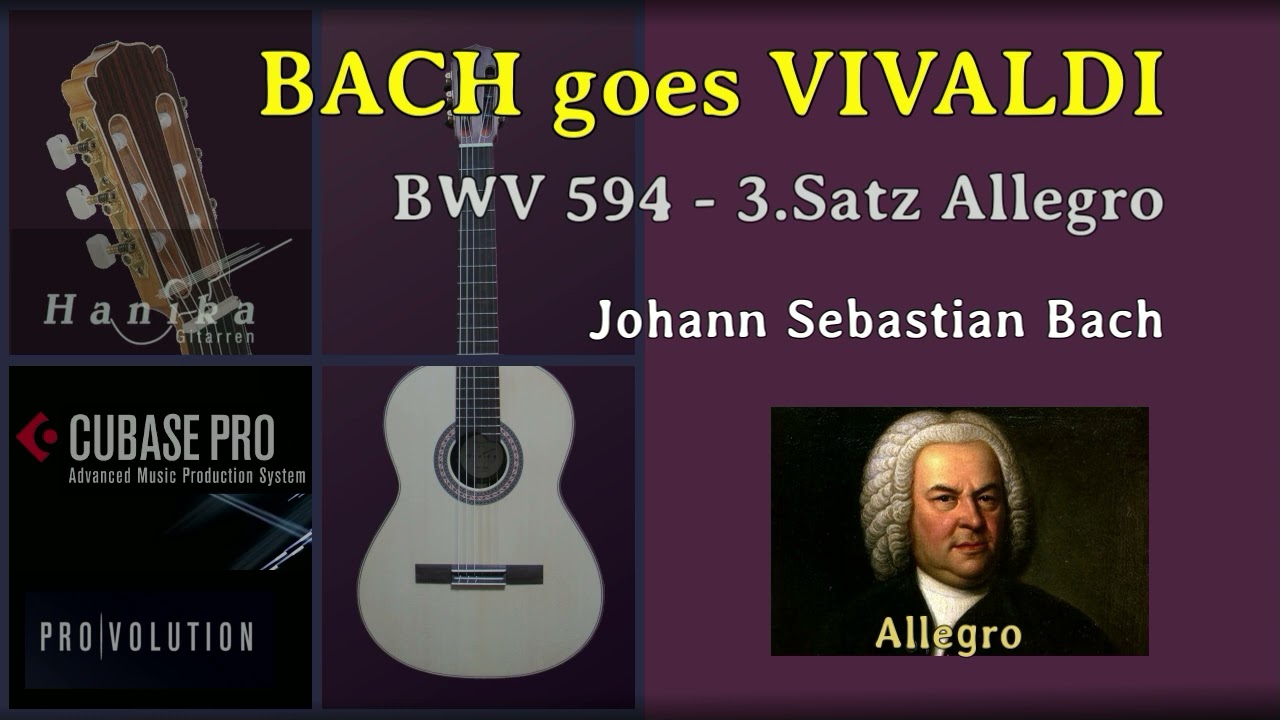 J.S.Bach - BWV 594 - Organ Concerto C-Dur - 3.Satz Allegro - für 3 Gitarren