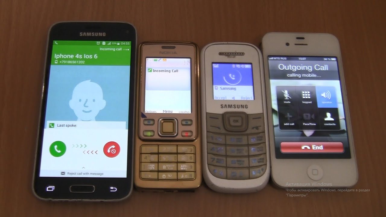 Incoming call & Outgoing call at the Same Time  Samsung  Galaxy S5 mini+1200M+Nokia 6300+Iphone 4s