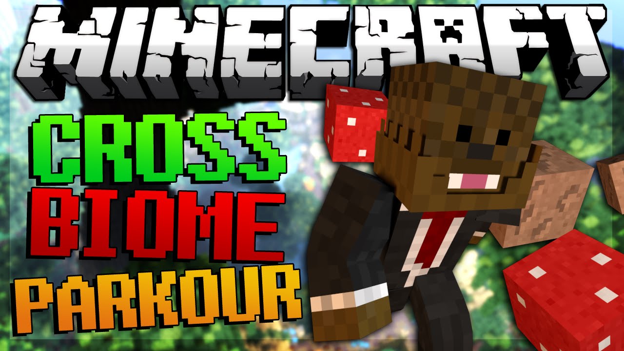 Паркур в Minecraft с использованием разных биомов с участием BajanCanadian