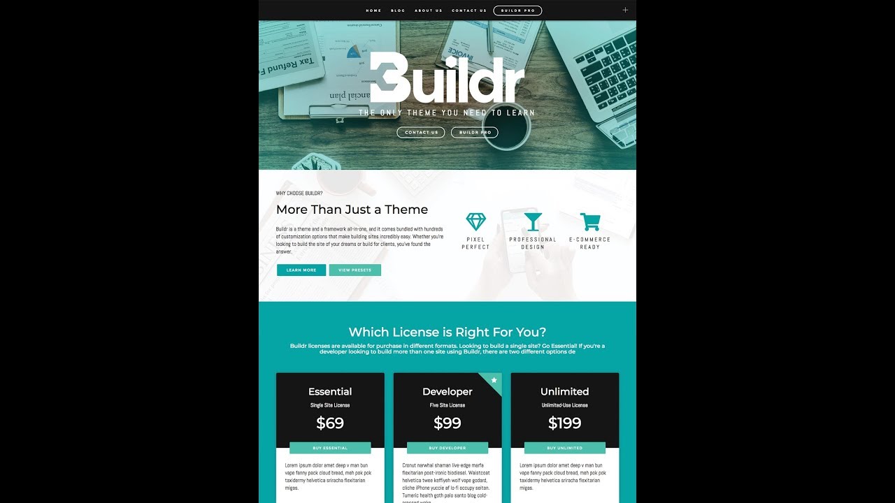 Buildr Theme - Page Builder Demo