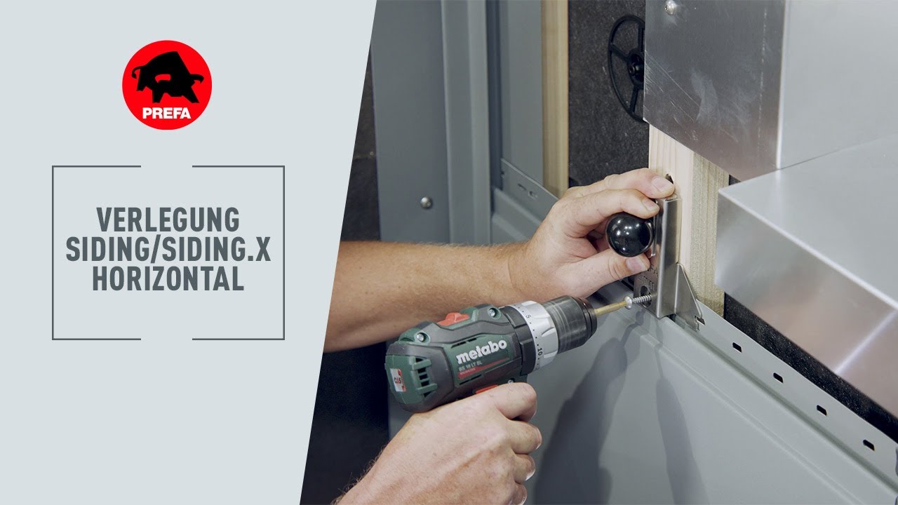 PREFA Schulungsvideo | 3.2.1.8 Verlegung Siding/Siding.X - horizontal