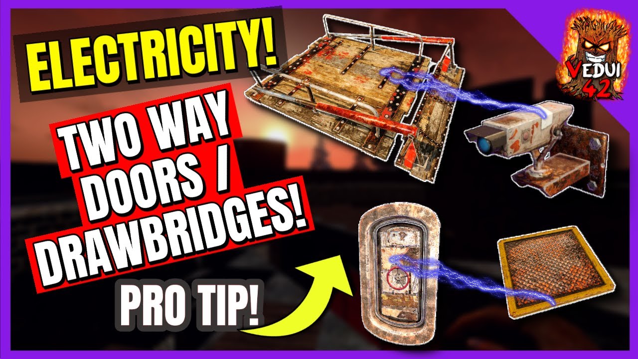 TWO Way Doors - Electricity Signal Passthrough -  7 Days To Die Alpha 20  @Vedui42
