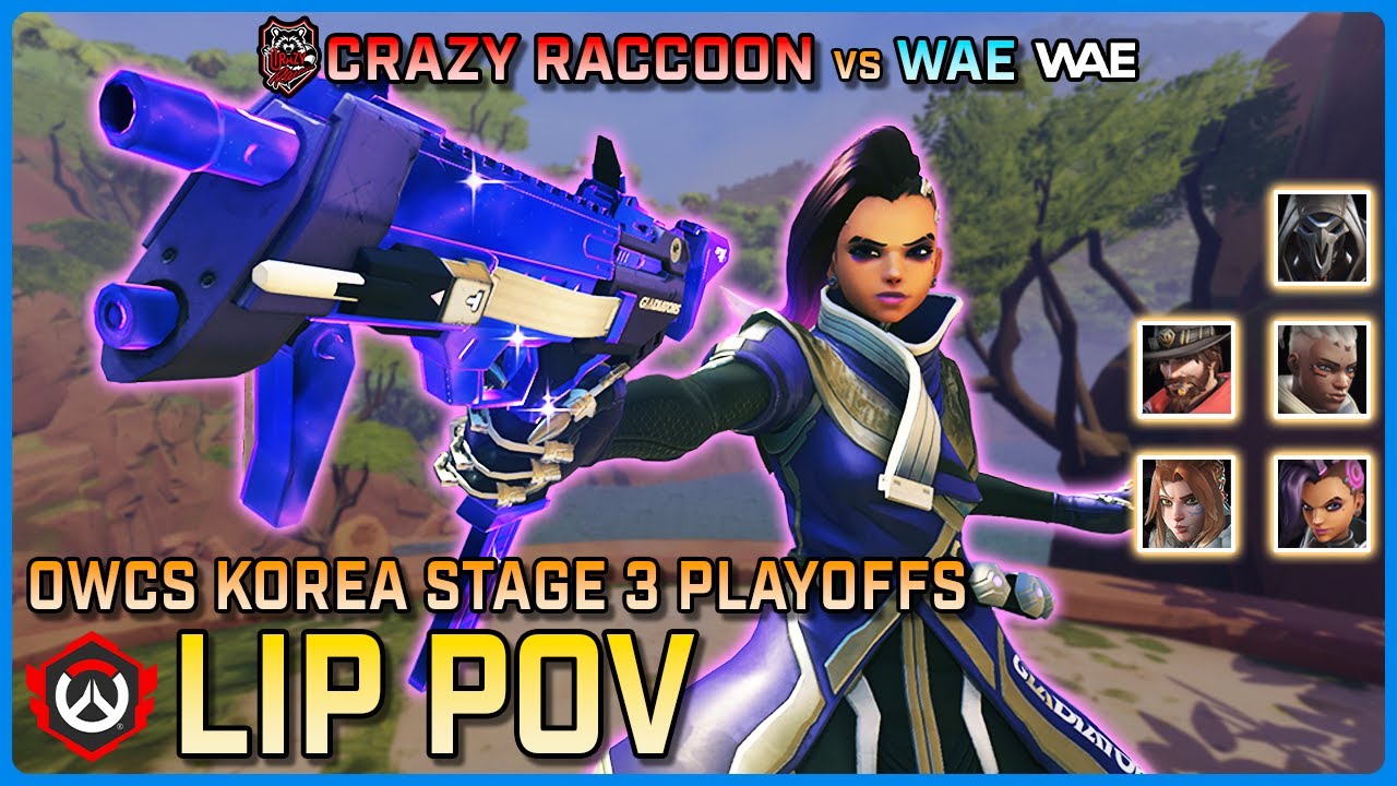 [ Lip ] The BEST Sombra In The WORLD | Crazy Raccoon vs WAE | OWCS Korea Stage 3 Playoffs