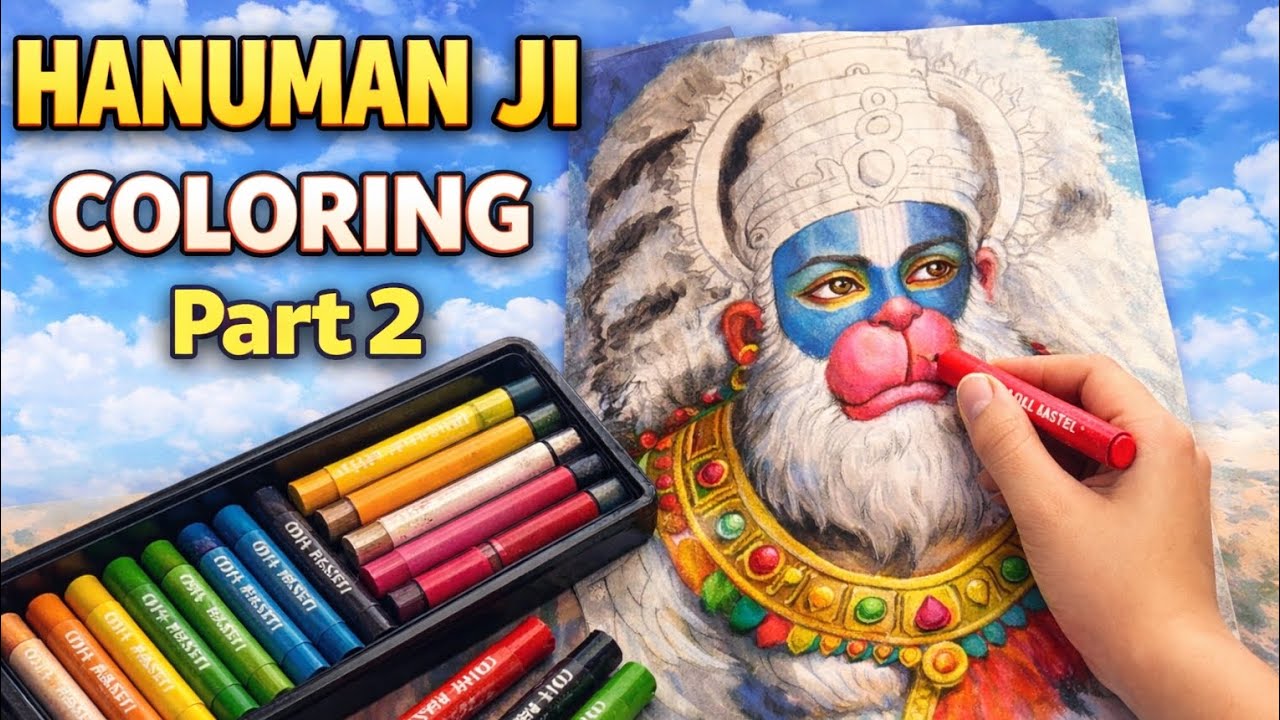 Hanuman Ji Colouring Part 2 | Draw With Me | Shiva thakur arts|