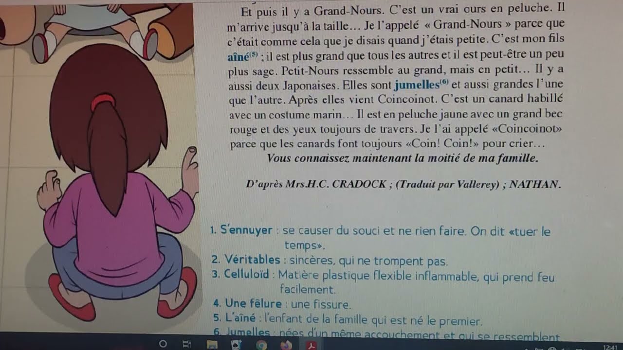 Trésor des mots//Lecture//Le jeu aux poupées//p48