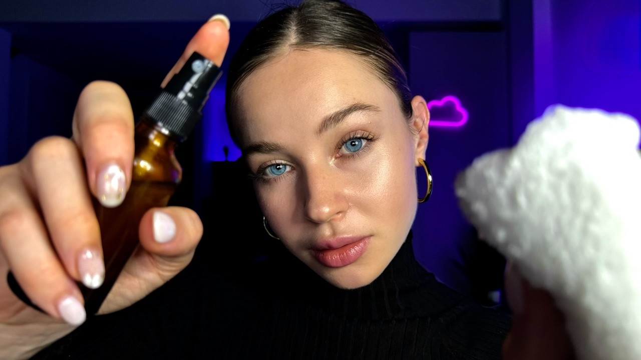 ASMR Russian Babysitter Does Your Skincare In Bed 🛌
