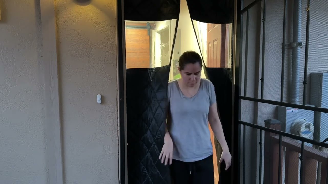 Upgraded magnetic thermal insulated Door curtain for winter. 