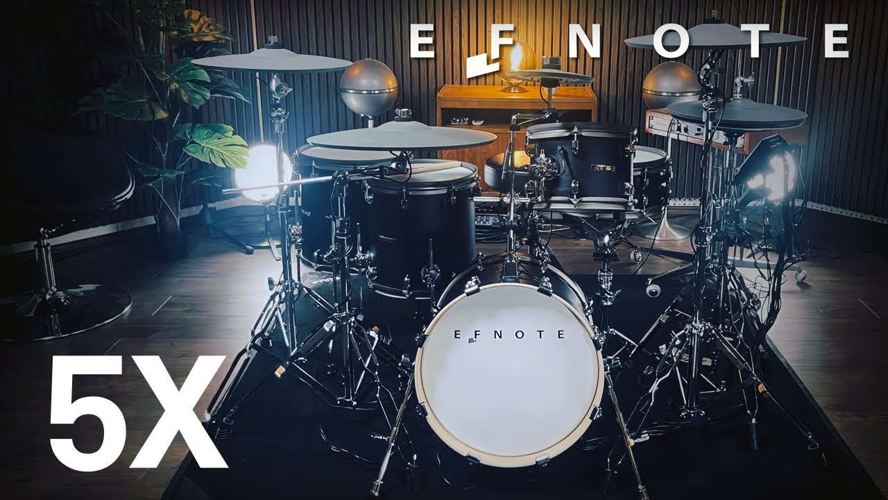 EFNOTE 5X electronic drums test drumming at Spytunes Studio