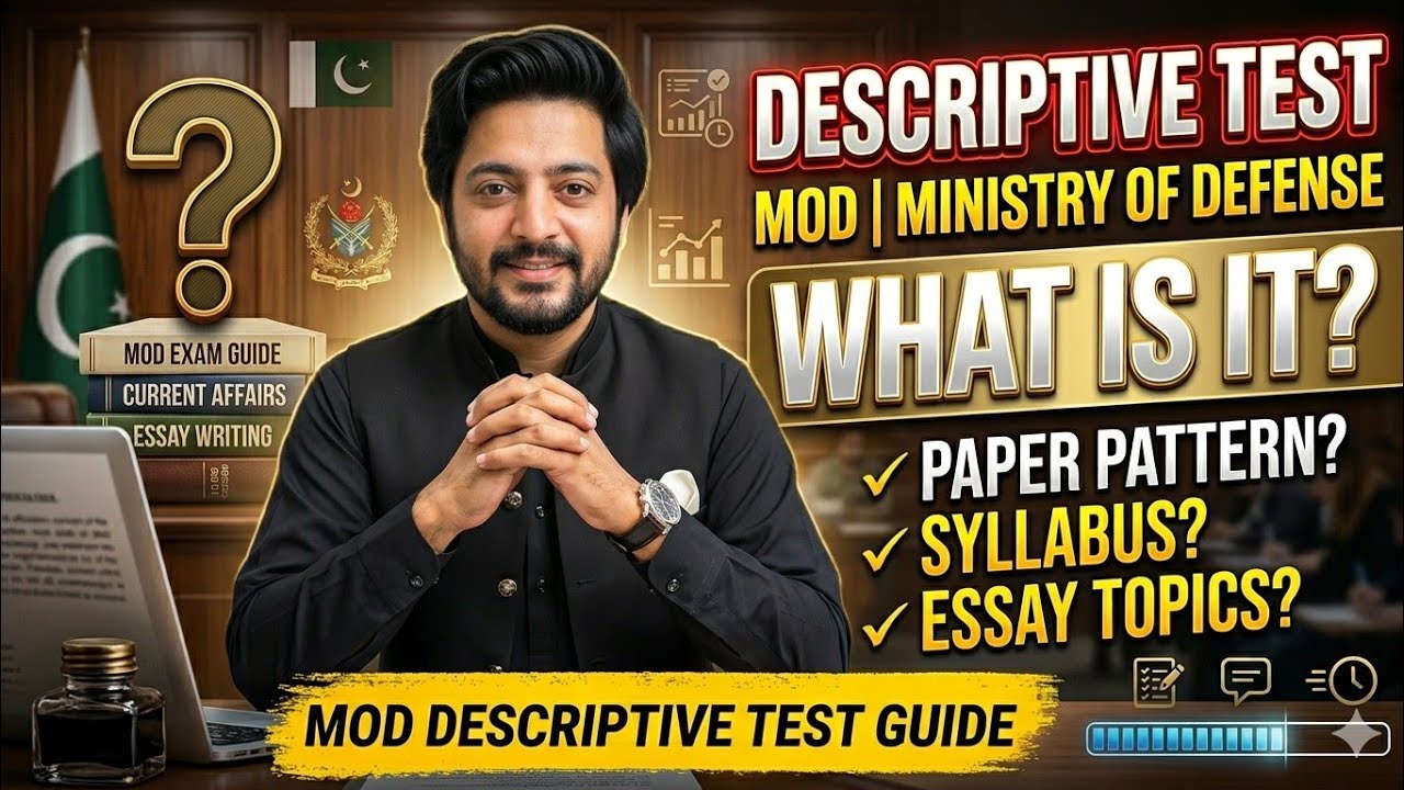 MOD Jobs 2026 Descriptive Test Guide | MOD Descriptive for AD and all posts |  Important Topics 