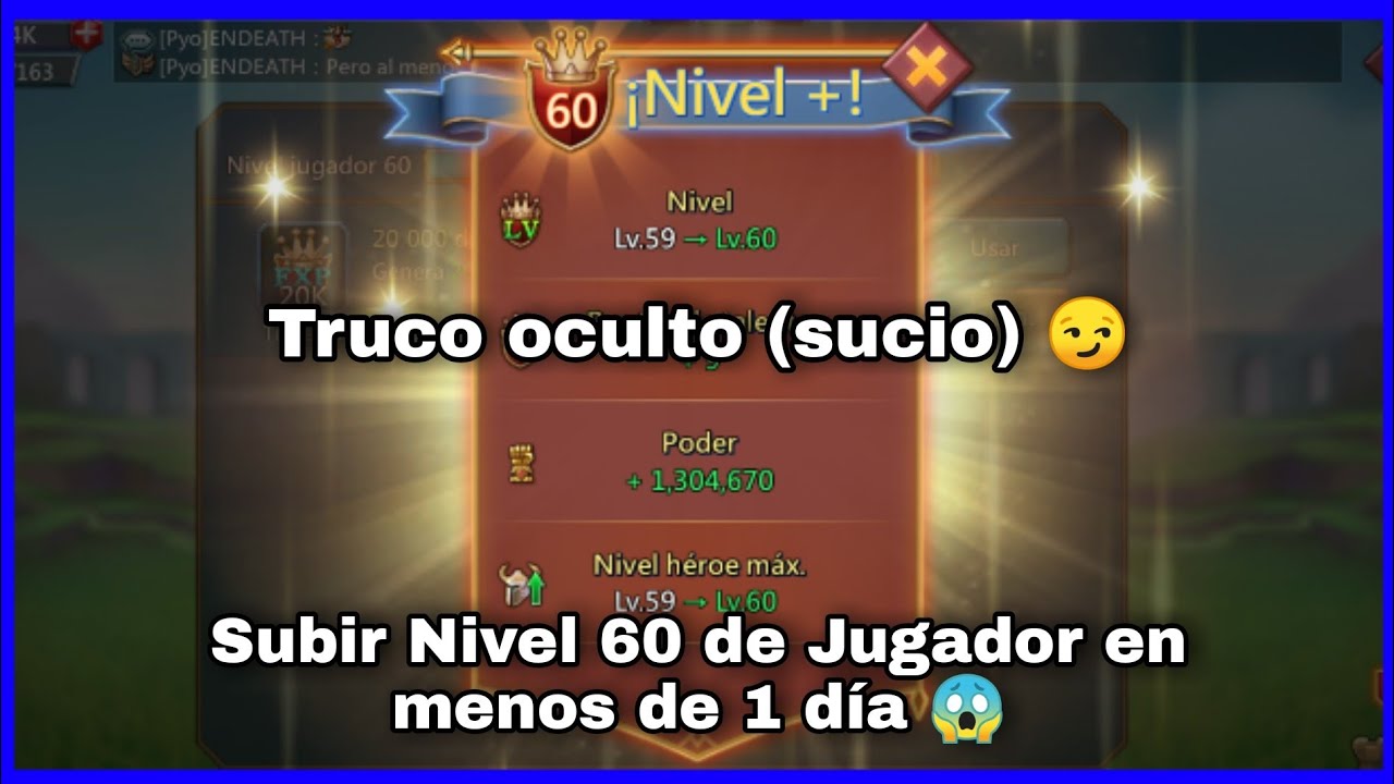 Lords Mobile – Subir Nivel 60 de Jugador en menos de 1 día 😱 – Truco oculto (sucio) 😏