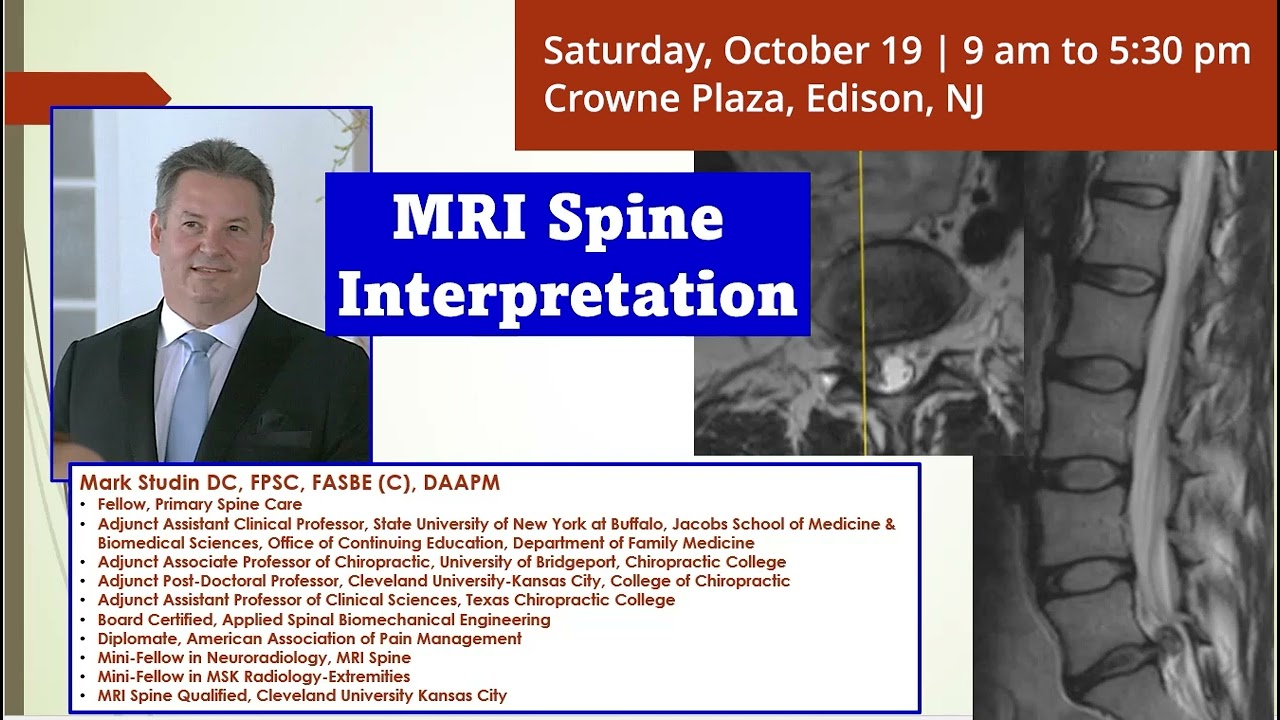 LIVE MRI Spine Training This Saturday + New NJ Instruction Rules
