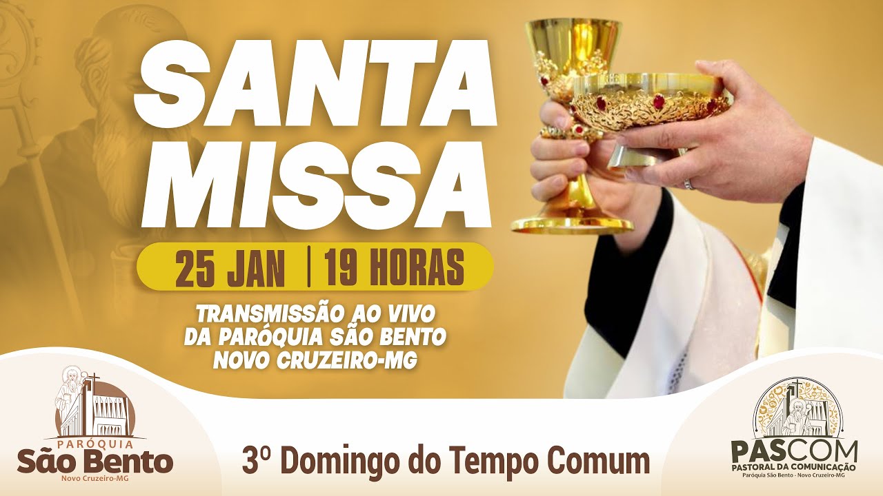 Santa Missa dia 25/01/2026 - 3º Domingo do Tempo Comum