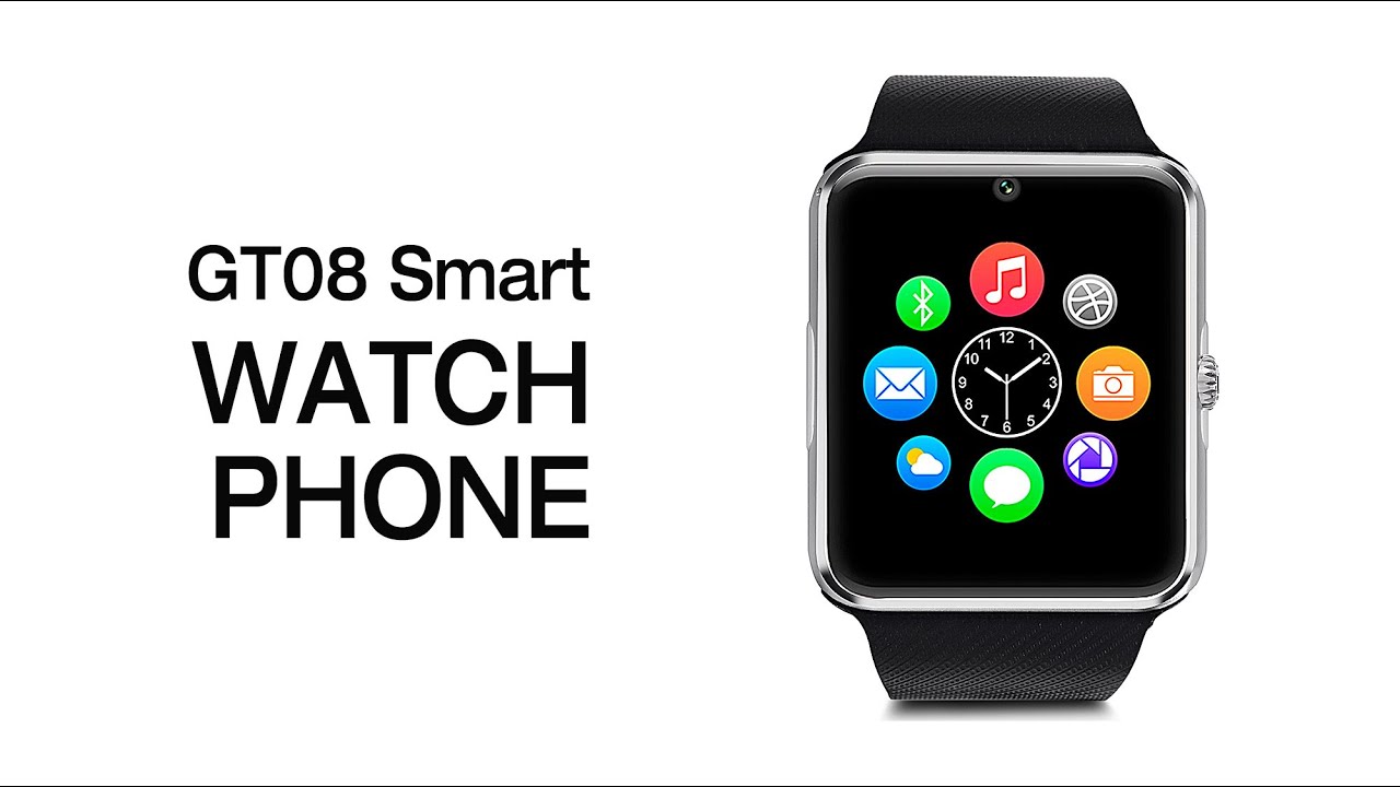 GT08 Smart Watch Phone 2.5D Screen Dialer SMS Calories Monitor Reminder Pedometer Remote Camera