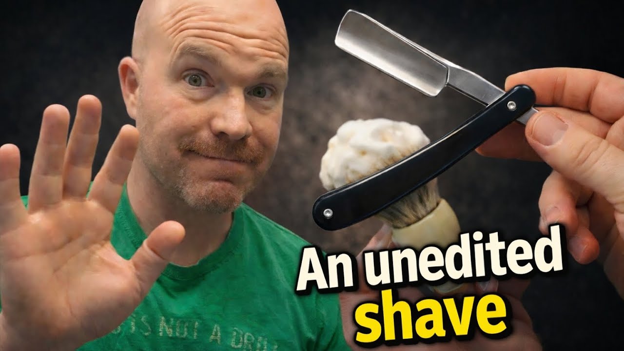 A nearly completely unedited straight razor shave