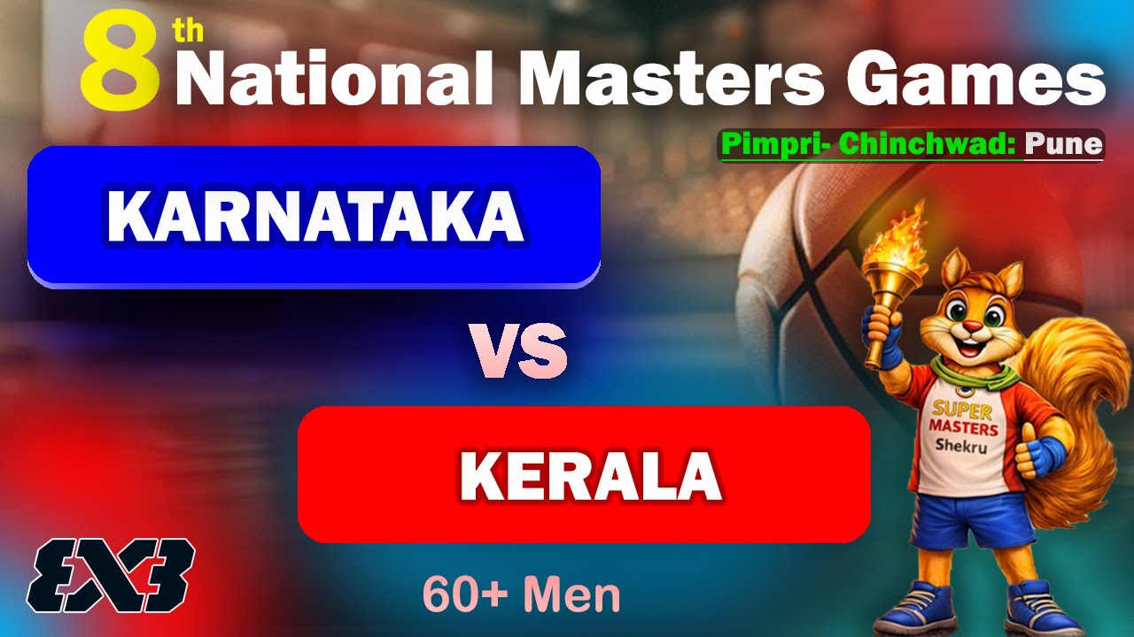 KARNATAKA vs KERALA-3v3-8th National Masters Games-65+ Men&rsquo;s