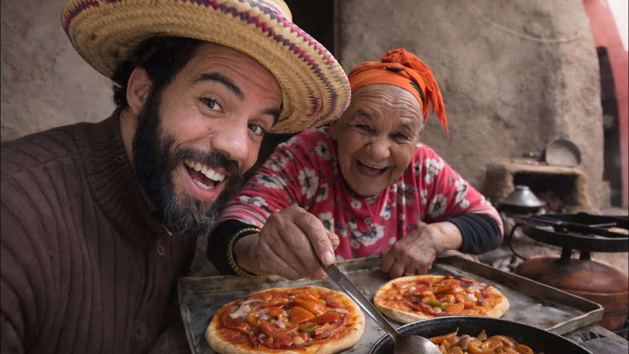 حياة البادية؛ 	 بيتزا تقليدية من يدين الجدة 👵🍕 مذاق زمان
