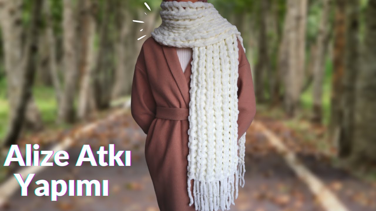Alize Puffy Atkı Yapımı - ŞİŞ YOK TIĞ YOK 💥