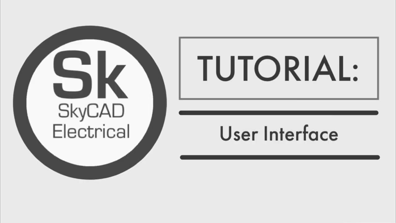 SkyCAD Electrical - Пользовательский интерфейс