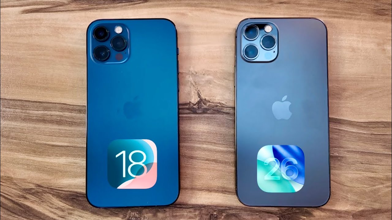 iOS 18 против iOS 26 на iPhone 12 Pro